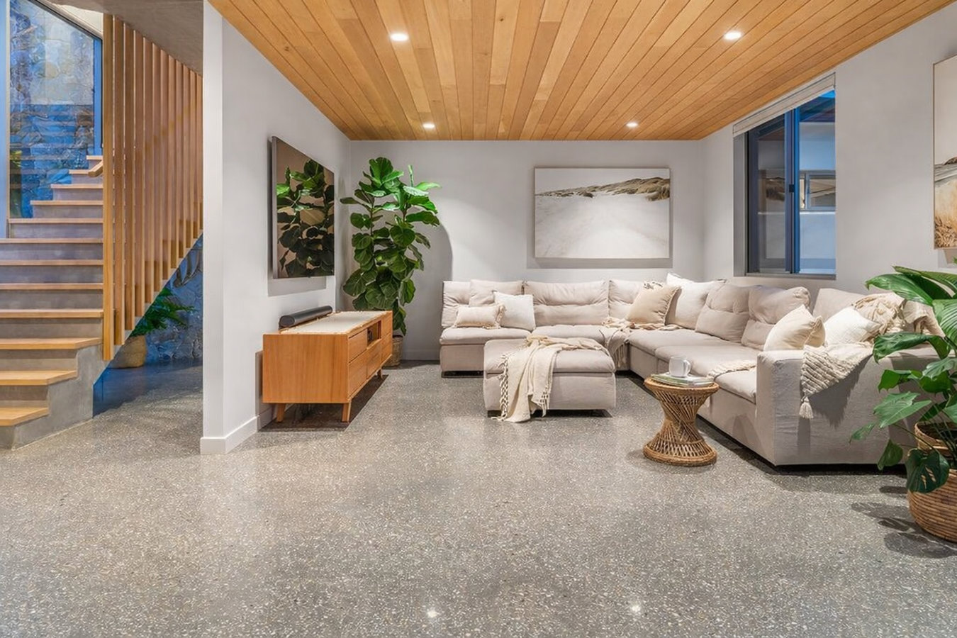Concrete floor installation in Brookline, MA