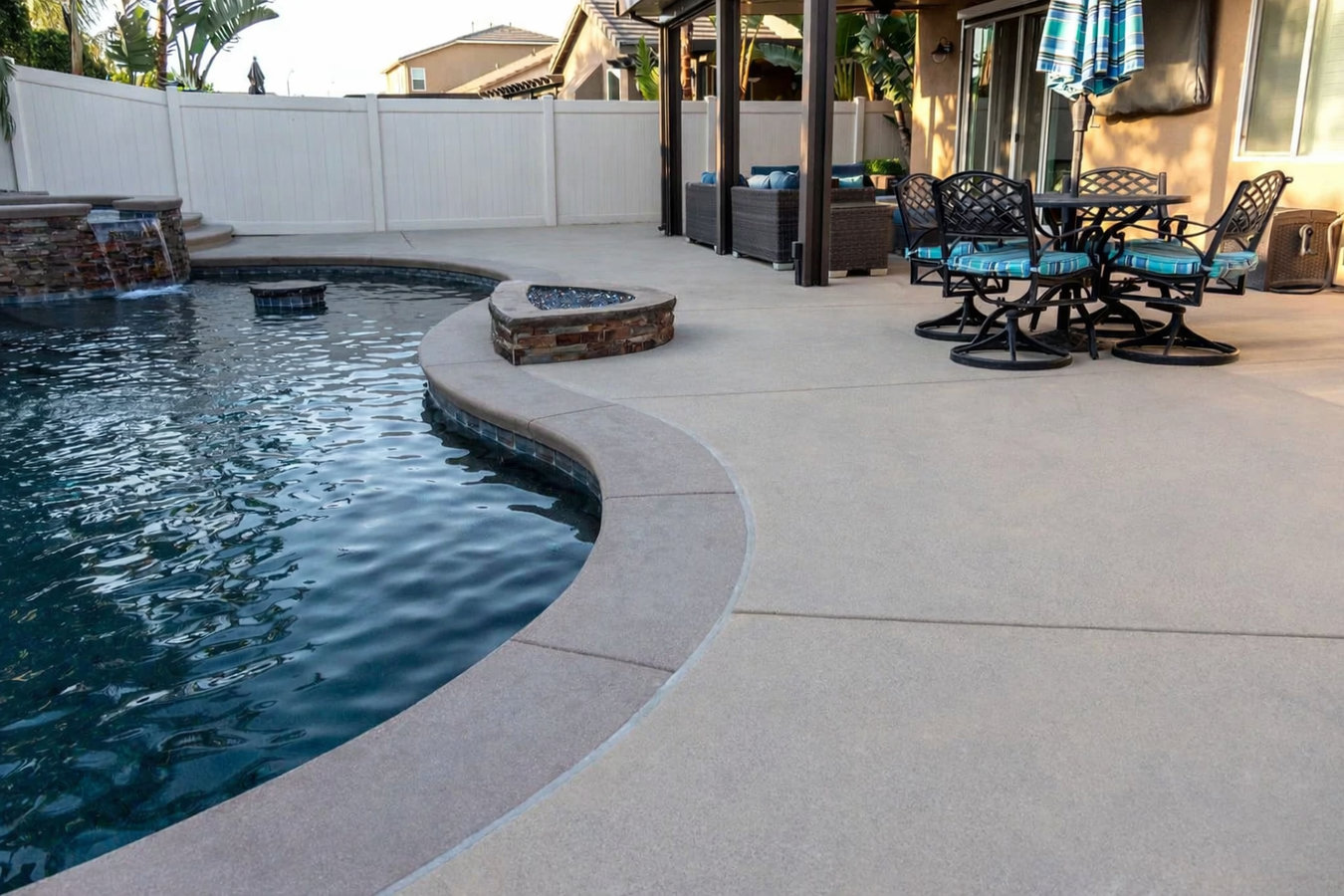 Concrete pool decks in Brookline, MA