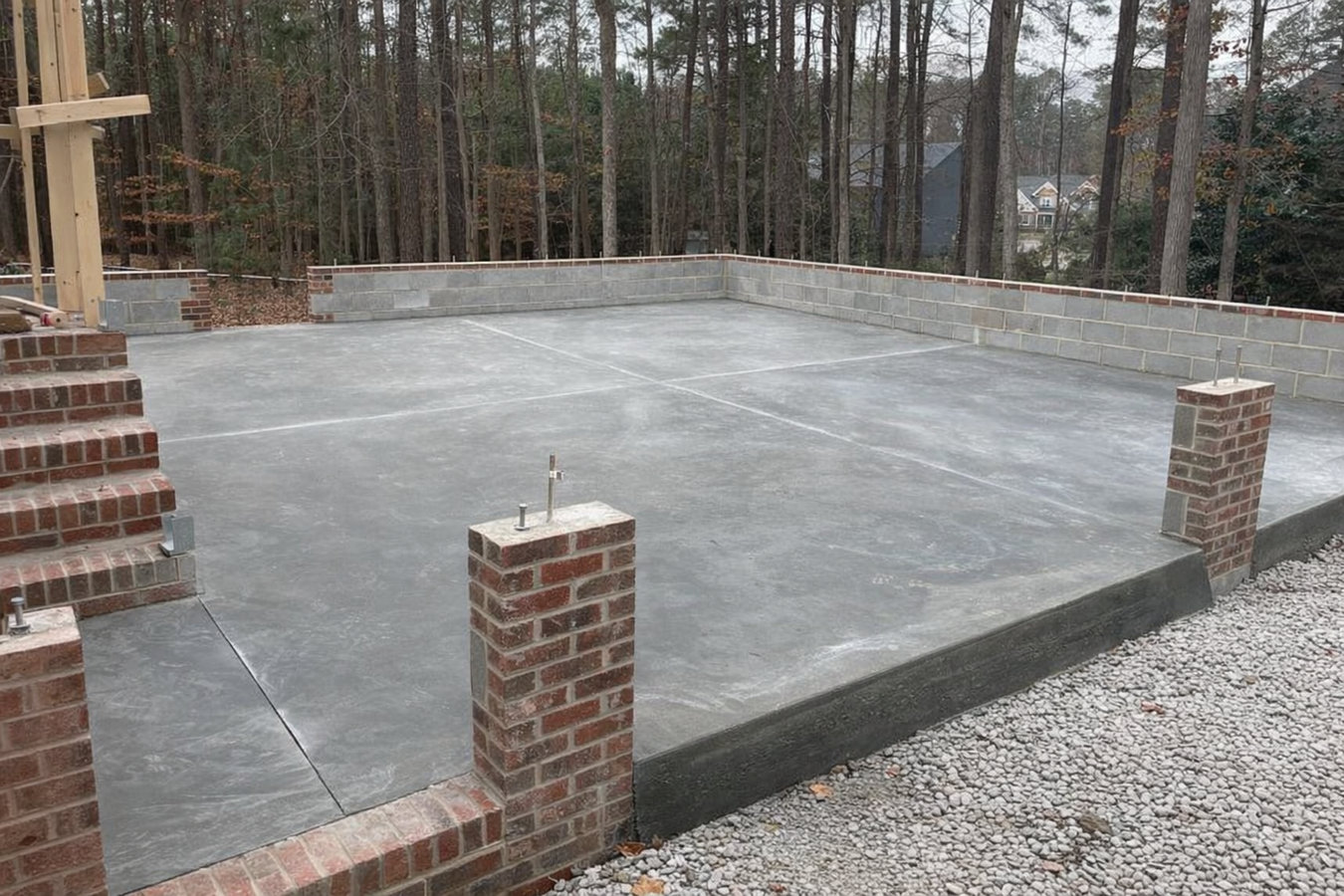 Slab foundation building in Brookline, MA